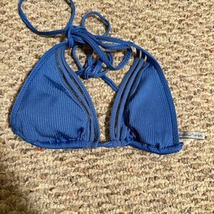 Isabella Rose Queensland Ribbed Triangle Top Blue- Size Medium